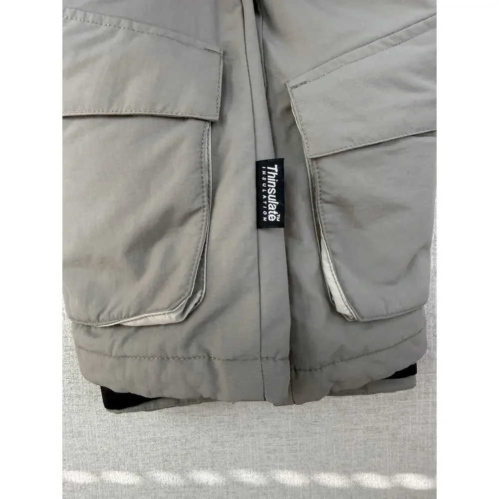 Polar Edge Ski Snow Jacket Men’s Medium Gray Hooded Waterproof Winter Coat